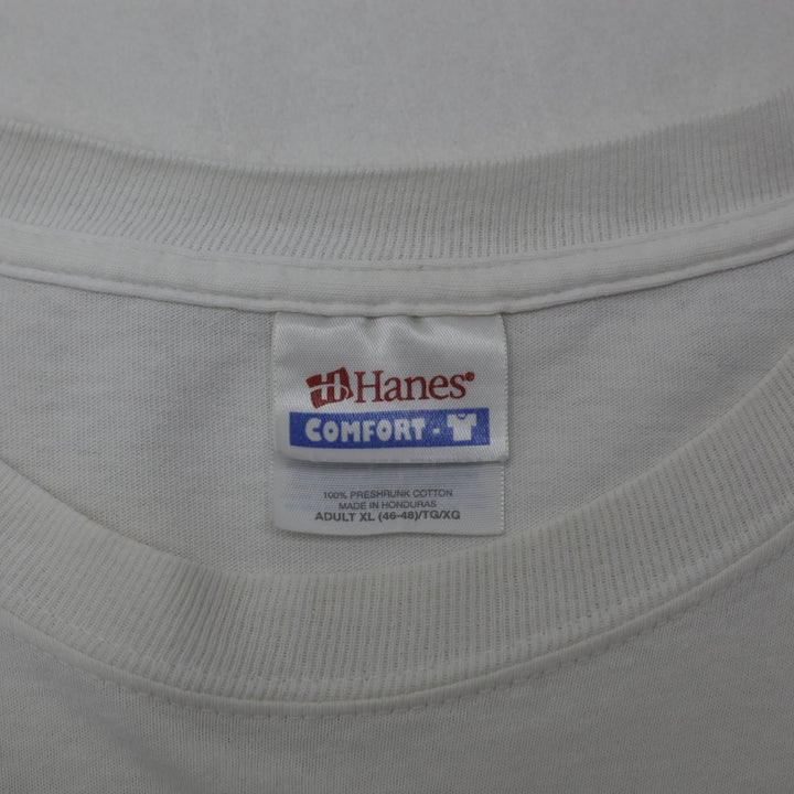 Vintage 90s Hanes White Dodge HEMI Graphic Big Block & Roll Cars T-Shirt XL | Migration_T-Shirts - Back View | Fashion Rerun