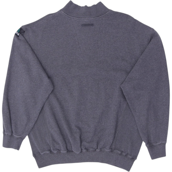 Vintage Mens Adidas Equipment Sweatshirt Gray 1/4 Zip Logo Cotton Blend Size L | Migration_Sweatshirt - Side | Fashion Rerun