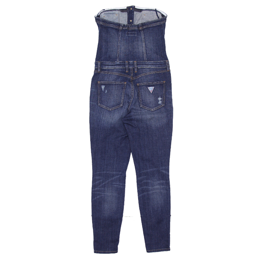 Ladies Guess Jeans Front Button Tube Denim Jumpsuit