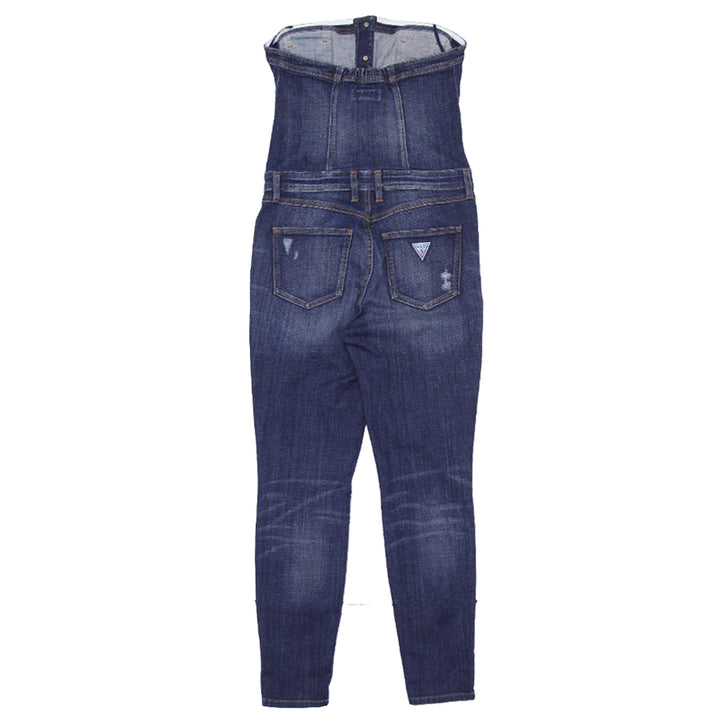 Ladies Guess Jeans Front Button Tube Denim Jumpsuit