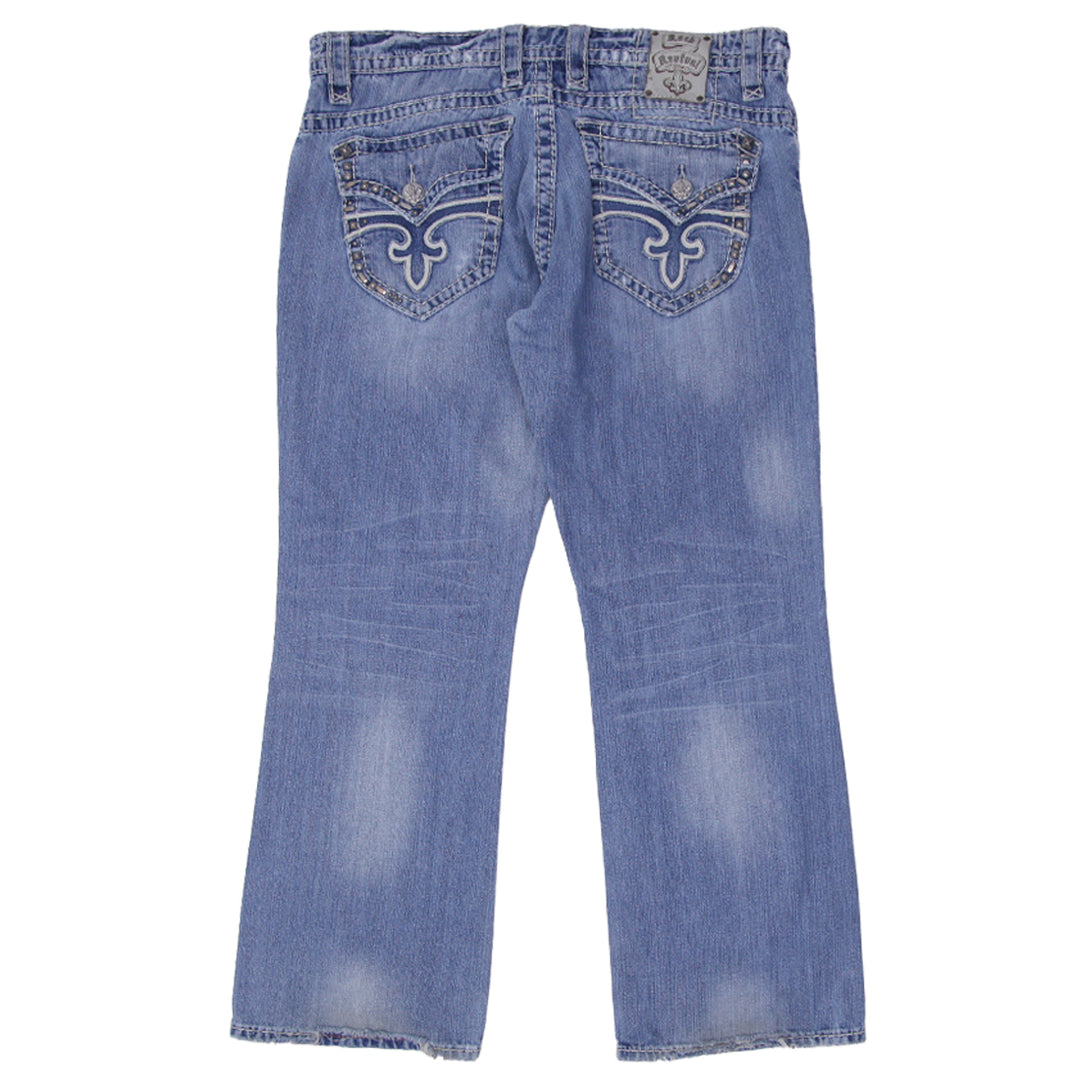 Y2K Mens Rock Revival Paul Boot Wide Leg Jeans