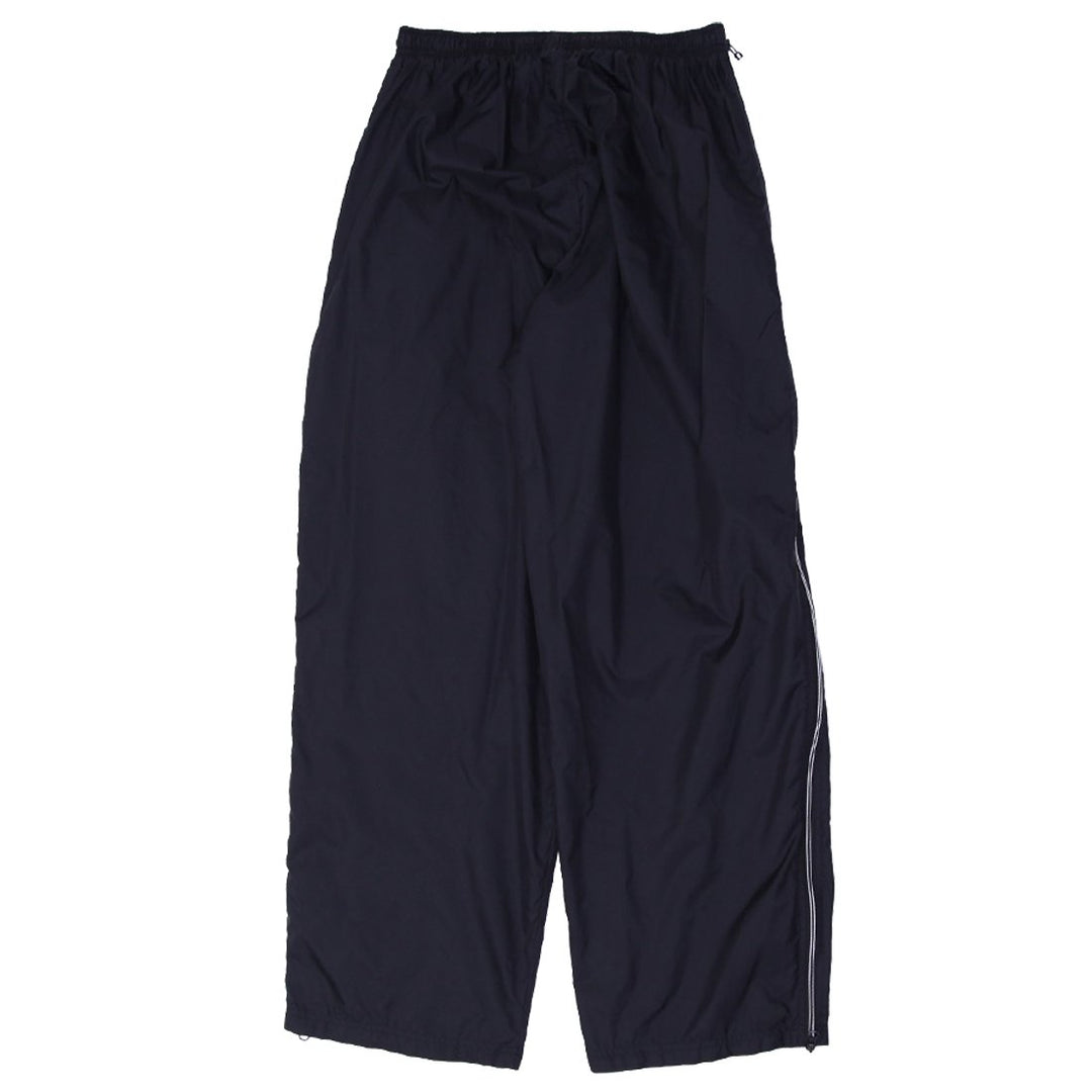 Vintage Mens Nike Track Pants Black Nylon Athletic Both Side Zipper