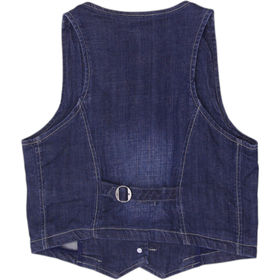 Y2K Ladies Adaro Jeans Denim Vest Waistcoat Size 42