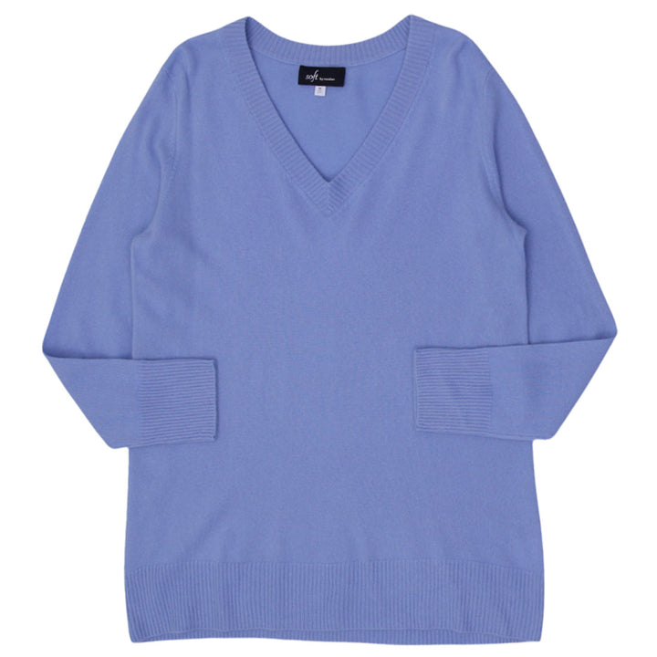 Ladies Soft By Naadam V-Neck 100% Cashmere Sweater