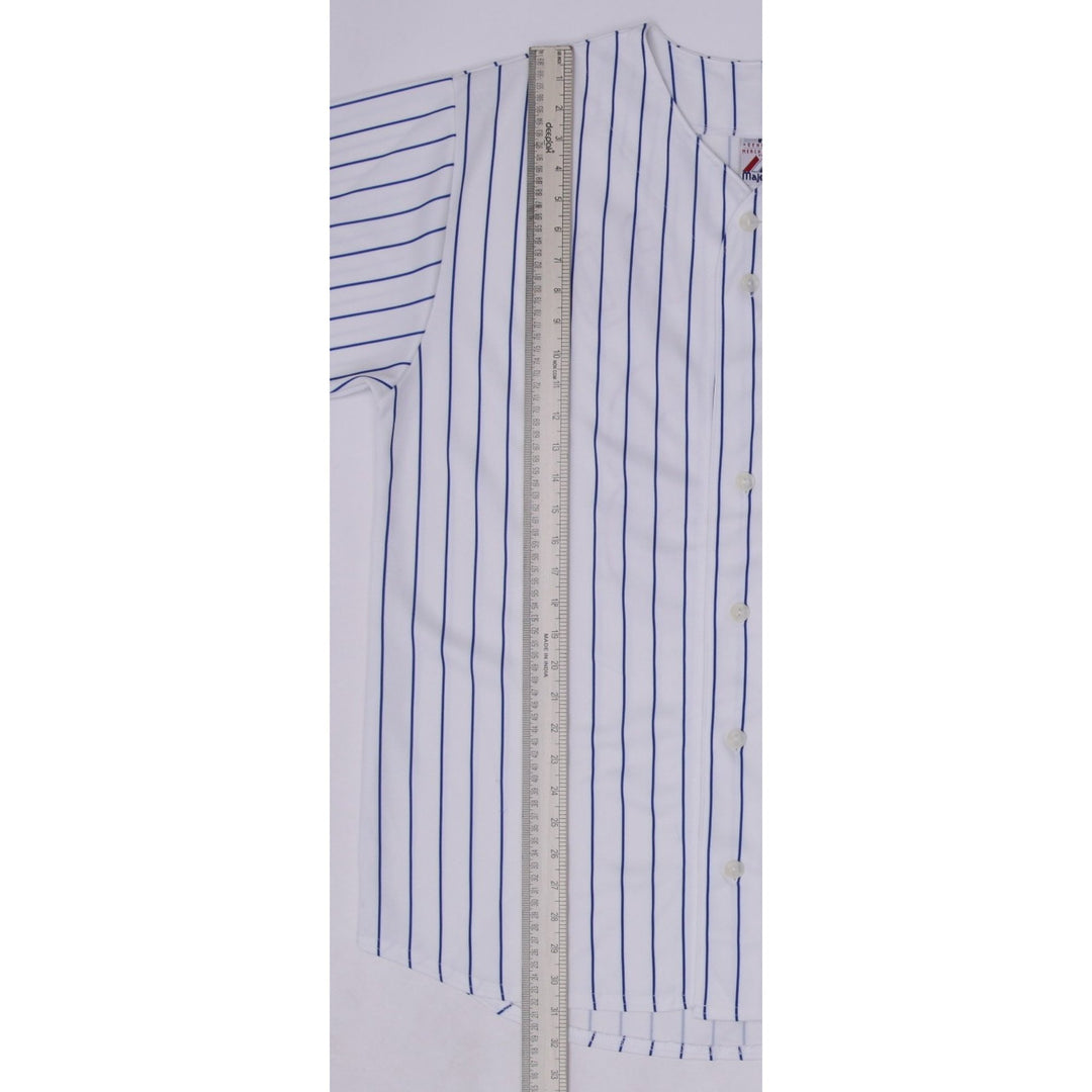 Vintage Majestic White Pinstripe Majestic Chicago Cubs MLB Baseball Jersey L | Migration_Jerseys - View 7 | Fashion Rerun