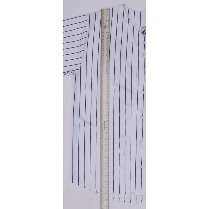 Vintage Majestic White Pinstripe Majestic Chicago Cubs MLB Baseball Jersey L | Migration_Jerseys - View 7 | Fashion Rerun