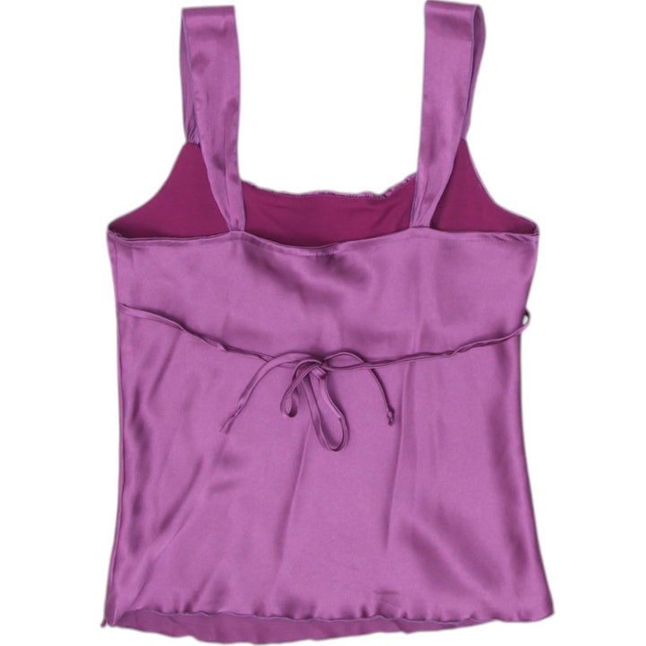 Y2K Ladies Satin Strappy Sleeveless Tank Top Size S | Migration_Y2K Tops - Side View | Fashion Rerun