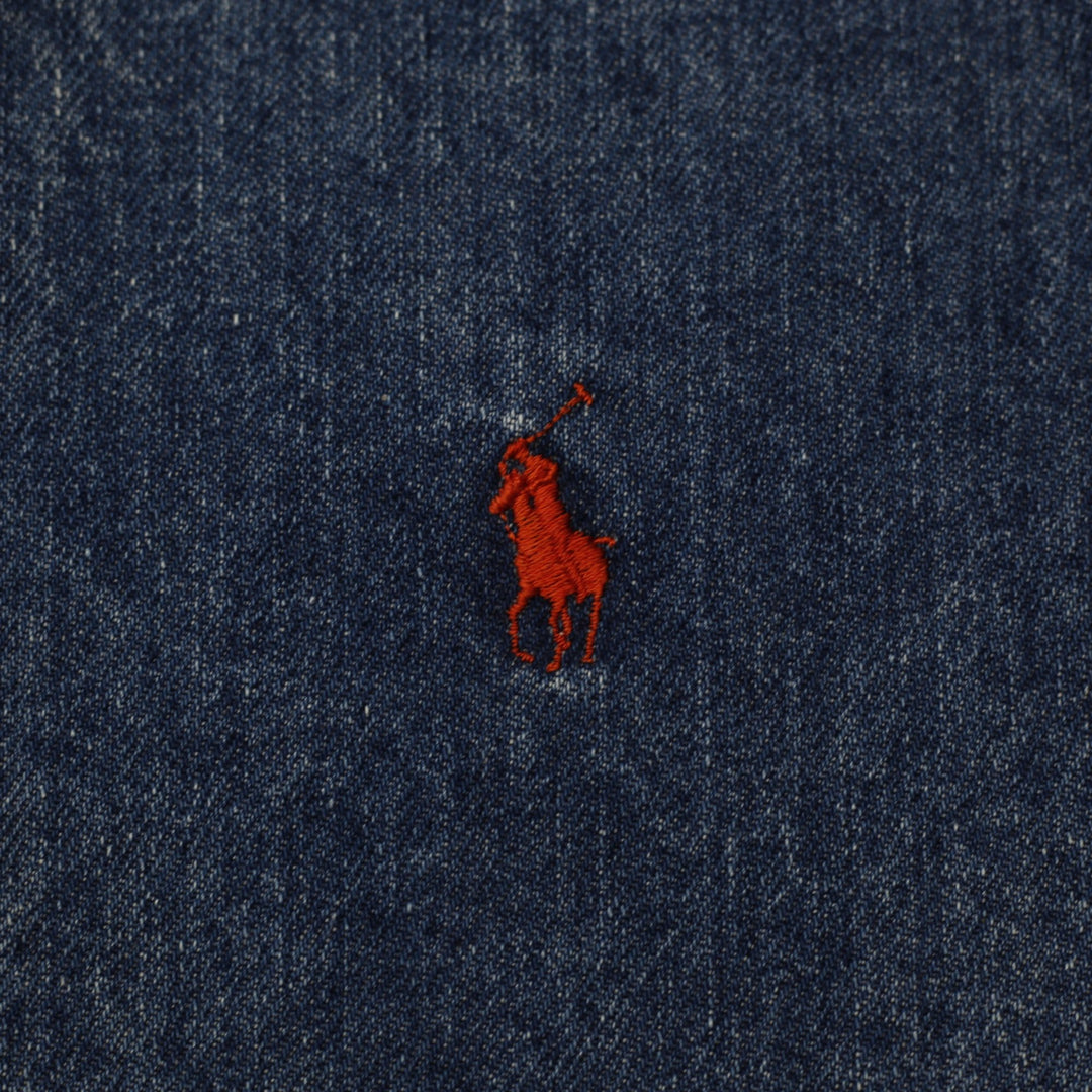 Vintage Mens Polo Ralph Lauren Trucker Denim Jacket Size | Migration_Jackets - Detail View | Fashion Rerun