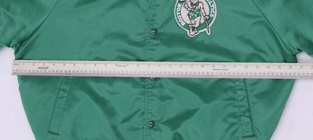 Vintage Chalk Line Boston Celtics Quilted Satin Jacket Made In USA XL | Migration_Jackets - View 9 | Fashion Rerun