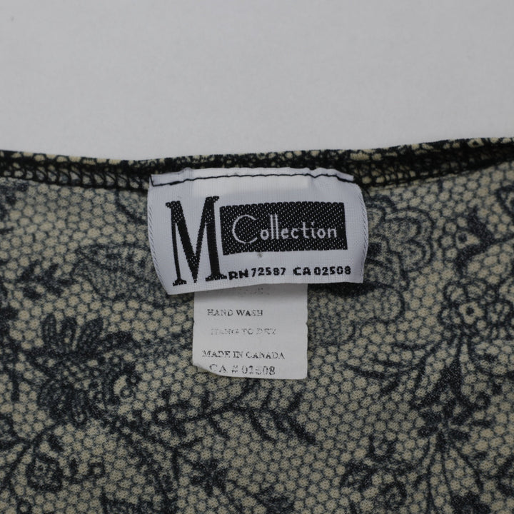 Y2K Ladies M Collection Floral Lace Print V-Neck Tank Top