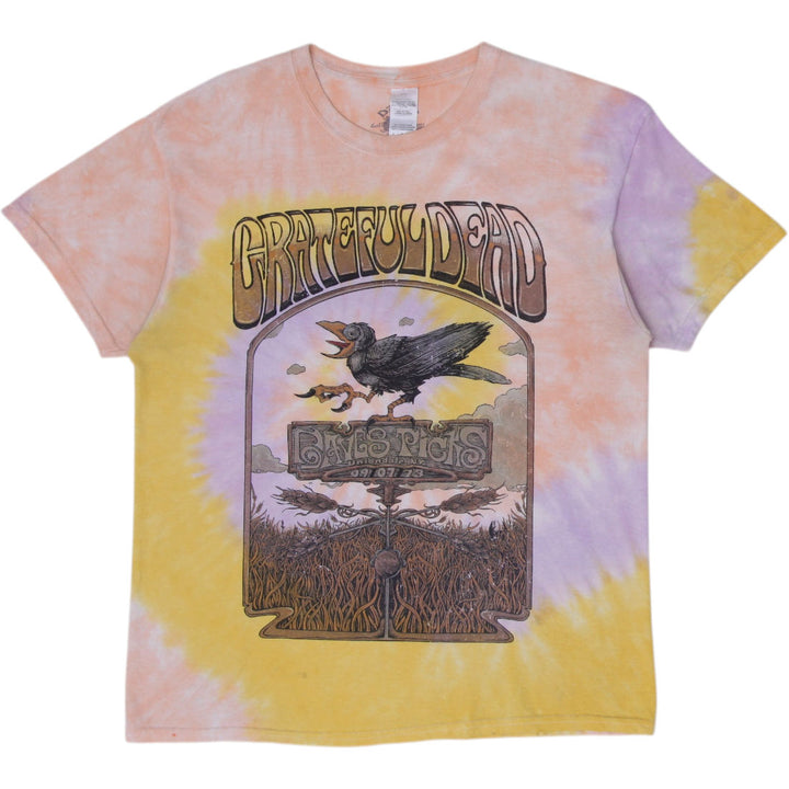 Mens Grateful Dead Tie Dye Graphic 1973 Concert Style T-Shirt Size L