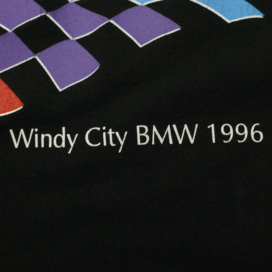 Vintage 1996 Mens Fruit of the Loom Racing Graphic T-Shirt Size L | Migration_T-Shirts - Detail View | Fashion Rerun