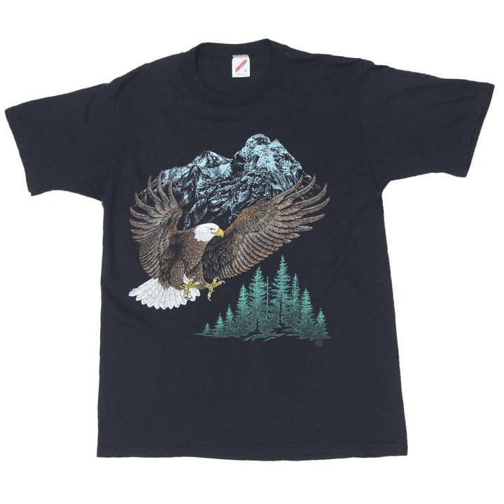 Vintage Flying Eagle Nature T-Shirt Single Stitch Made in USA Jerzees L