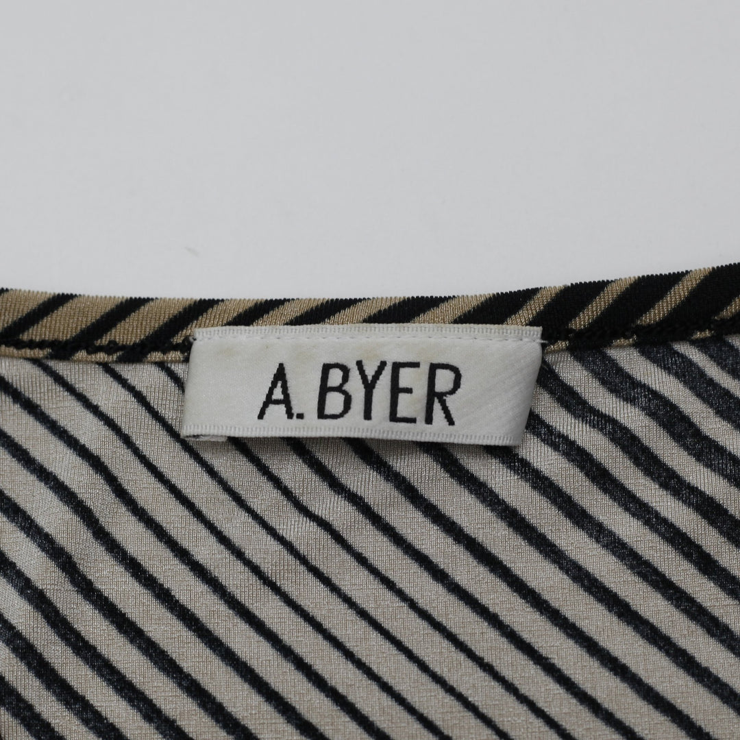 Y2K Ladies A.Byer Stripe V-Neck Sleeveless Top Size XS