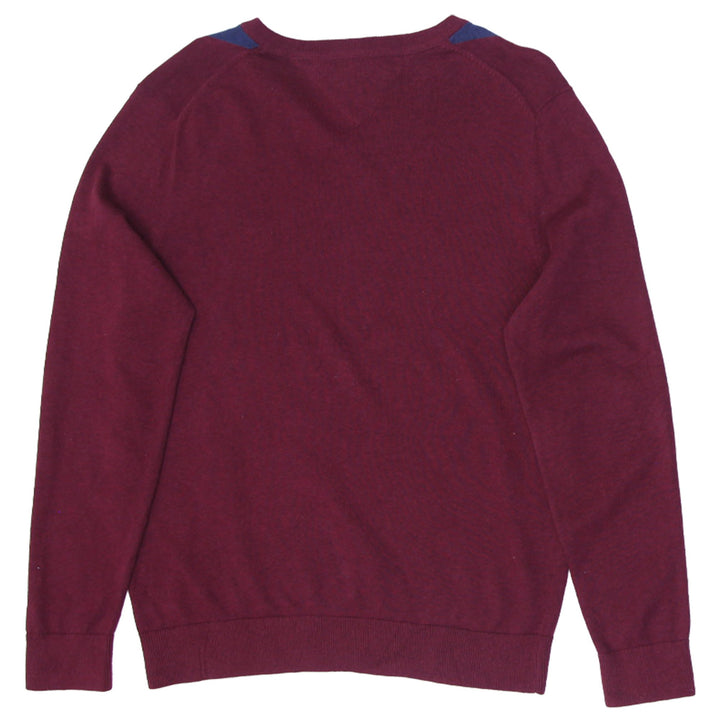 Mens Tommy Hilfiger Argyle Pattern V-Neck Long Sleeve Sweater