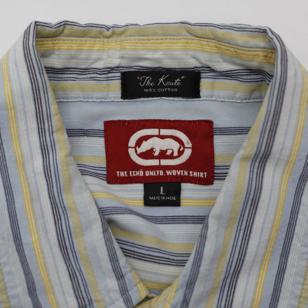 Mens Ecko Unltd The Knute Striped Button Down Shirt Size l
