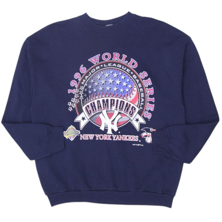 Vintage Navy New York Yankees 1996 World Series Champions Crewneck Sweatshirt XL | Migration_Sweatshirt | Fashion Rerun