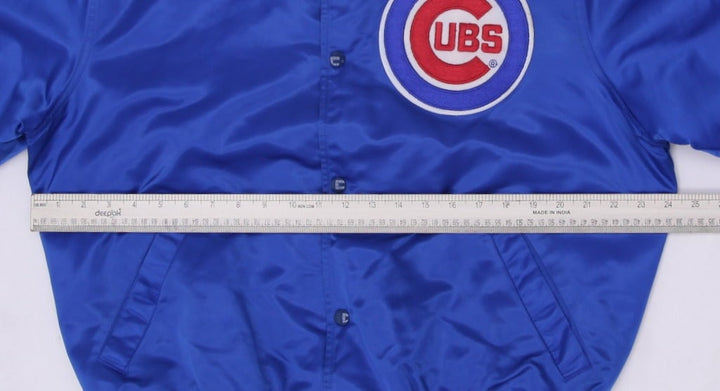 Vintage Chicago Cubs 80s MLB Starter Satin Bomber Snap Button Jacket L | Migration_Jackets - View 6 | Fashion Rerun