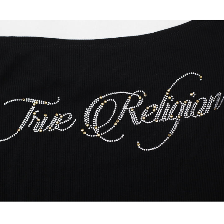 Y2K True Religion Rhinestone Off-Shoulder Top Size S/P