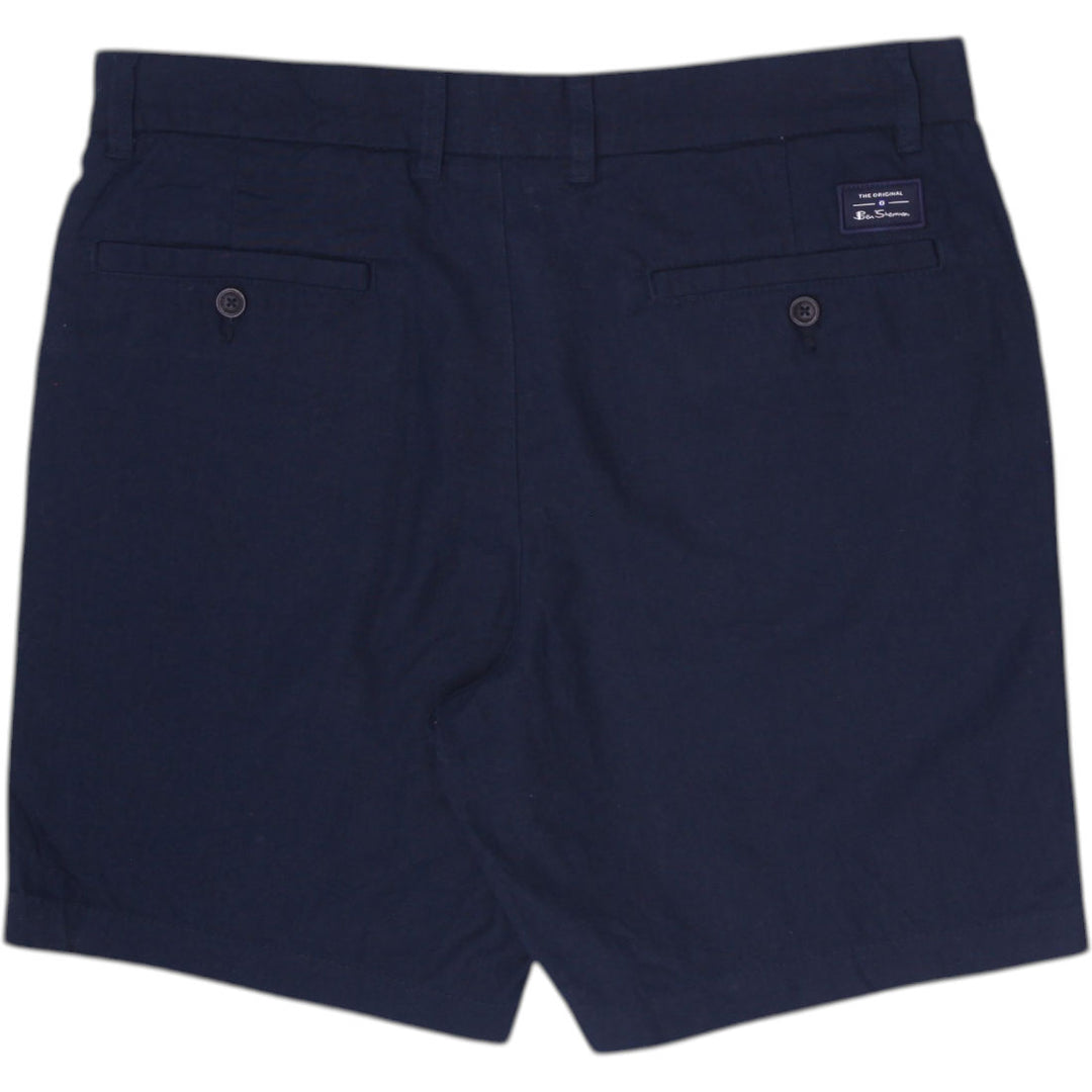 Mens Ben Sherman Regular Fit Linen-Cotton Chino Shorts Size 33W