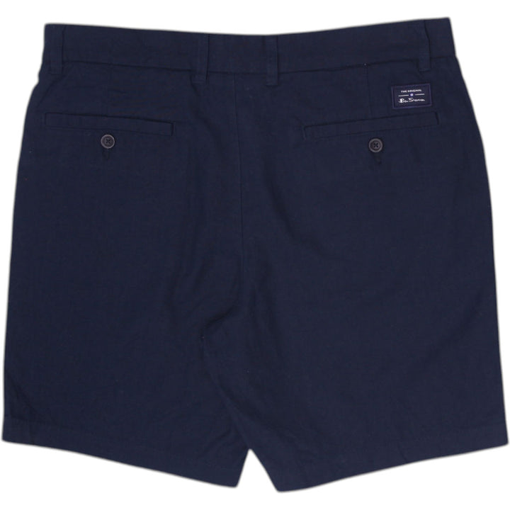 Mens Ben Sherman Regular Fit Linen-Cotton Chino Shorts Size 33W