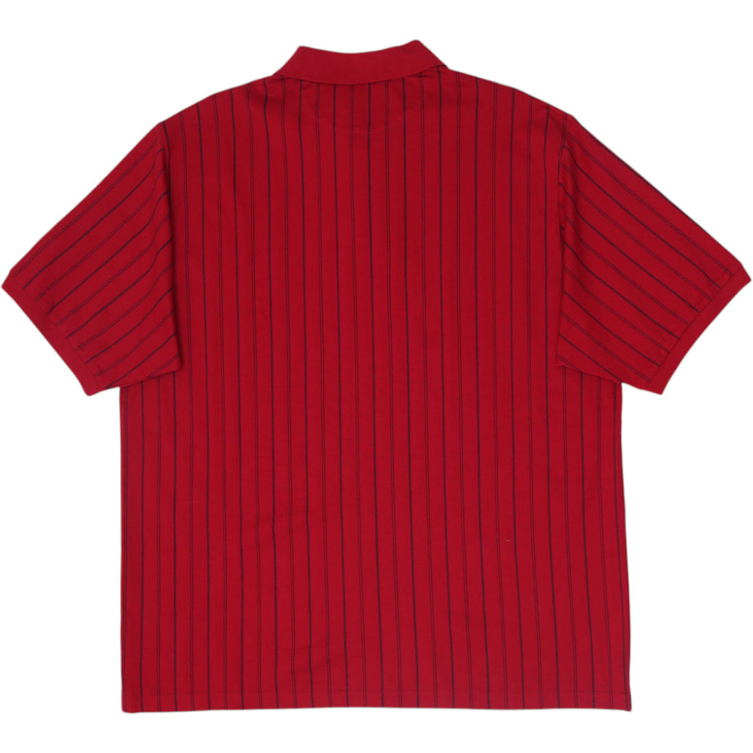 Mens Chaps Ralph Lauren Red Stripe Cotton Short Sleeve Size 2XL