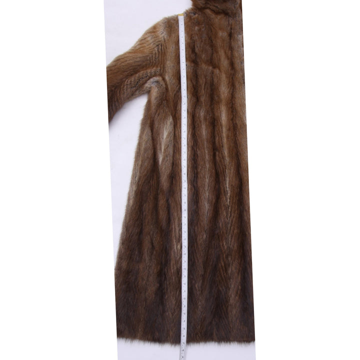 Vintage 80s Denis Hivon Fourrures Real Fur Coat | Full Length Canadian Muskrat Swing Coat | Granby Quebec Luxury Heirloom
