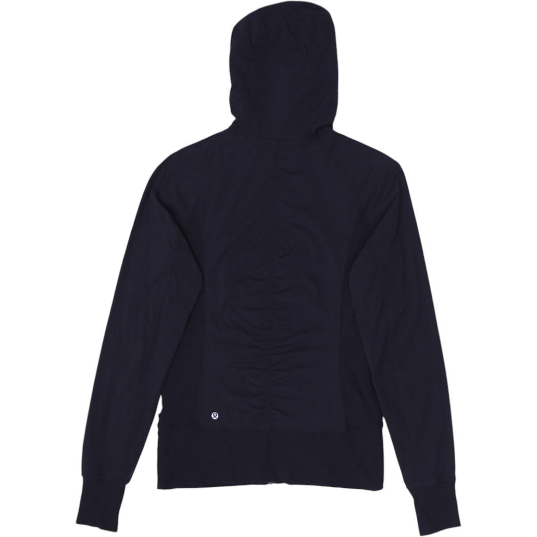Ladies Lululemon Full Zip Hoodie Black Athletic Fit Jacket