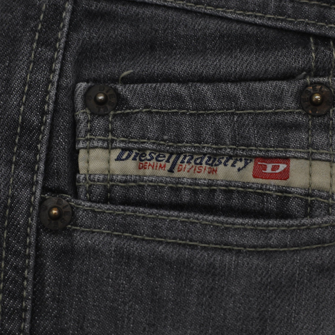 Y2K Ladies Diesel Bootcut Jeans Gray Denim Distressed Size 28