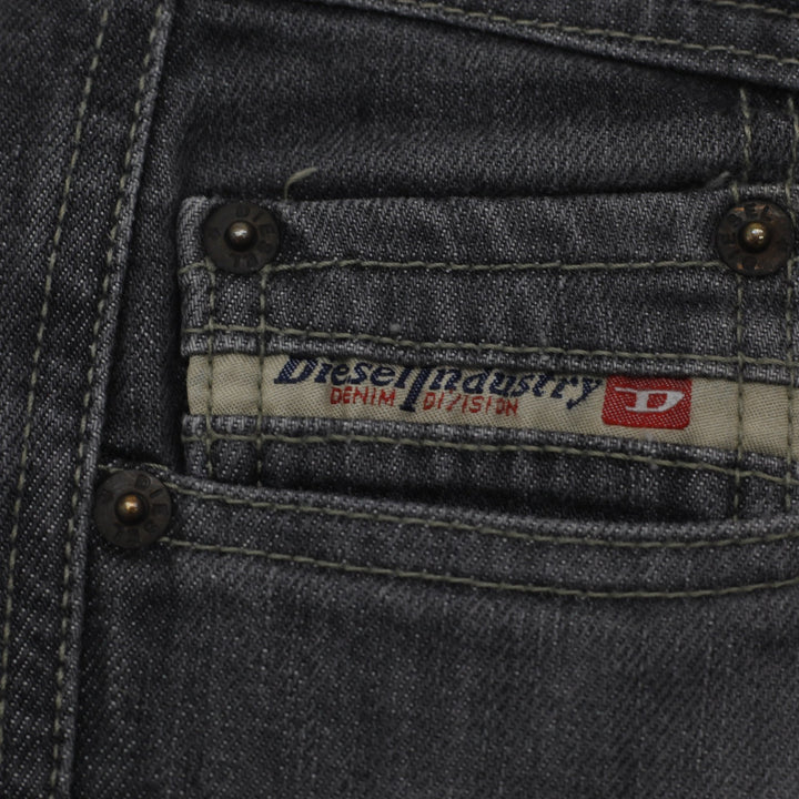 Y2K Ladies Diesel Bootcut Jeans Gray Denim Distressed Size 28