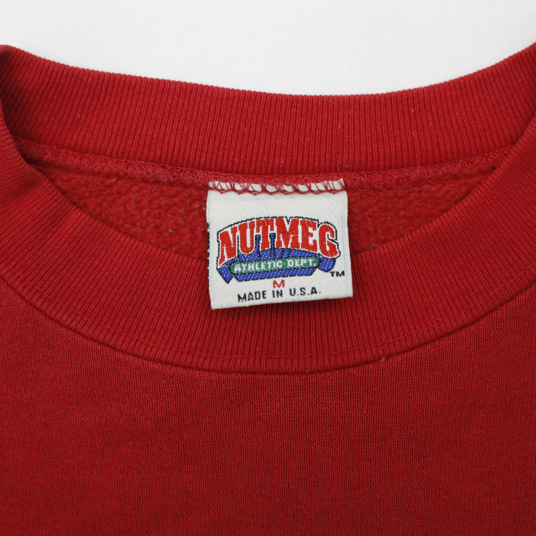 Vintage Nutmeg 1990s Red NFL San Francisco 49ers Crewneck Sweatshirt Made In USA M
