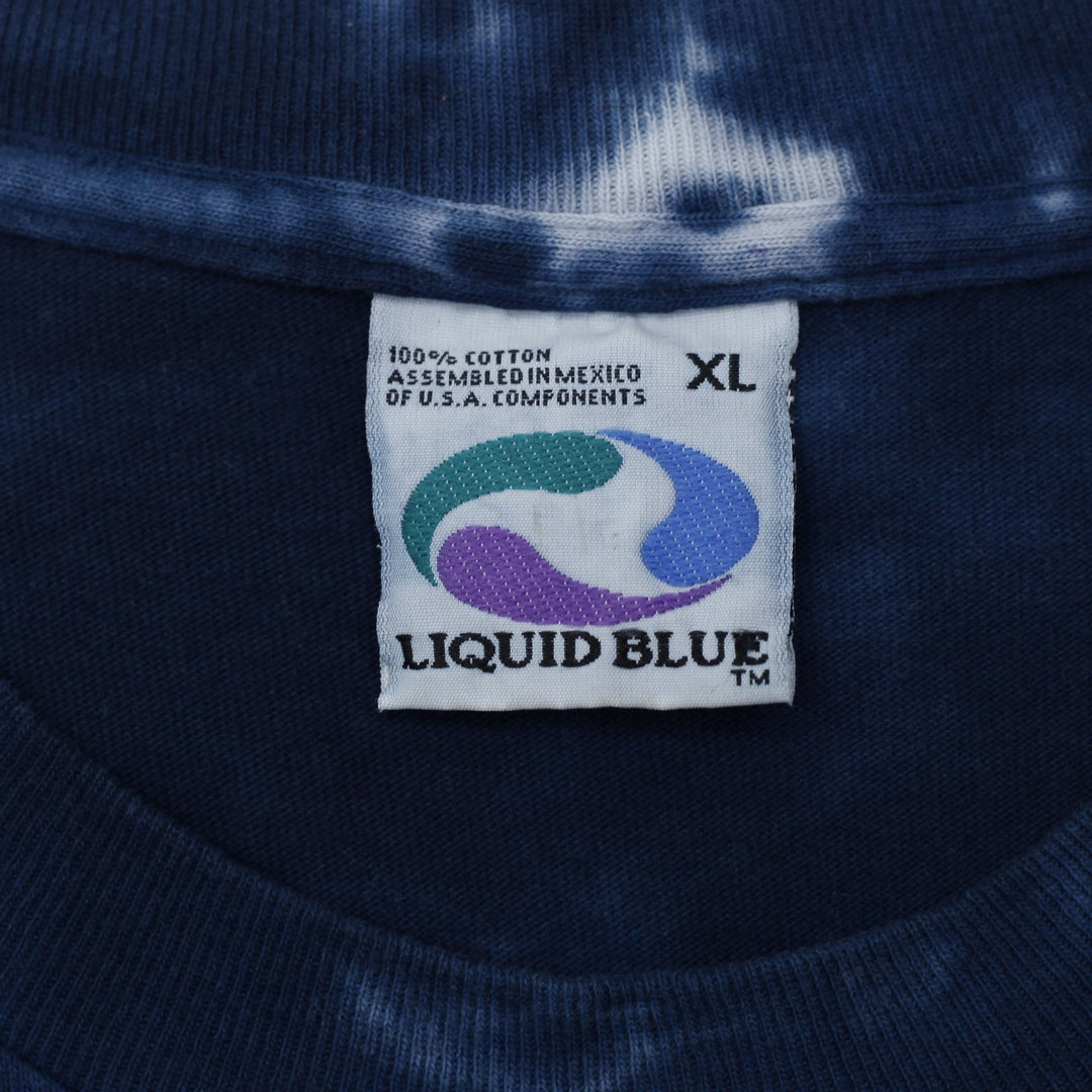 Vintage Liquid Blue Jimi Hendrix Experience Tie Dye Graphic T-Shirt