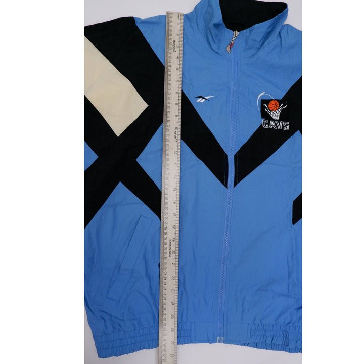 Vintage Mens Reebok NBA CAVS Jacket Blue Embroidered Sports Windbreaker | Migration_Jackets UAENAT20 - View 6 | Fashion Rerun