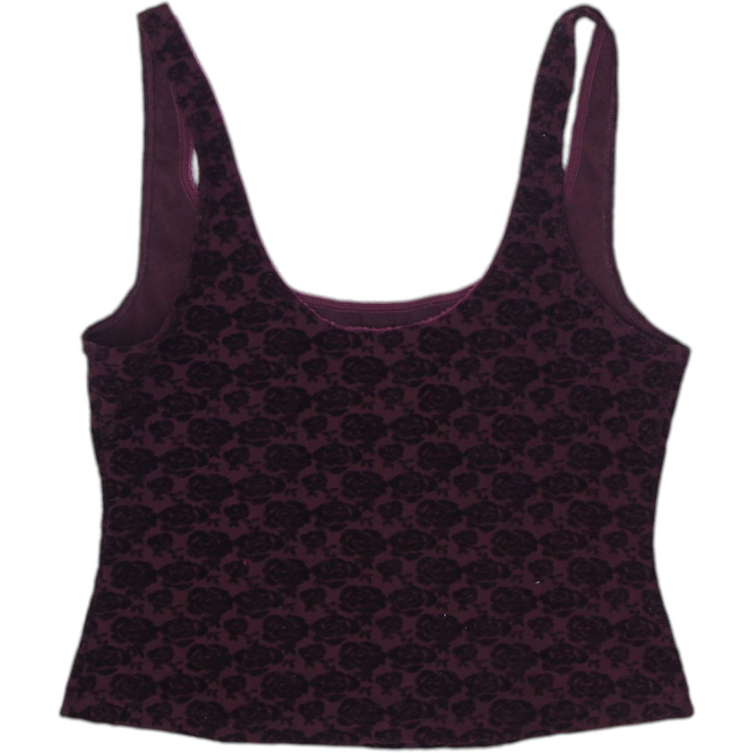 Y2K Ladies Jacob Floral Pattern Sleeveless Crop Top Size M