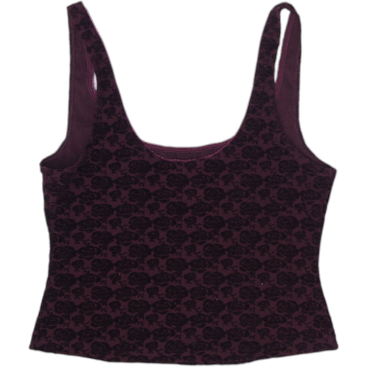 Y2K Ladies Jacob Floral Pattern Sleeveless Crop Top Size M