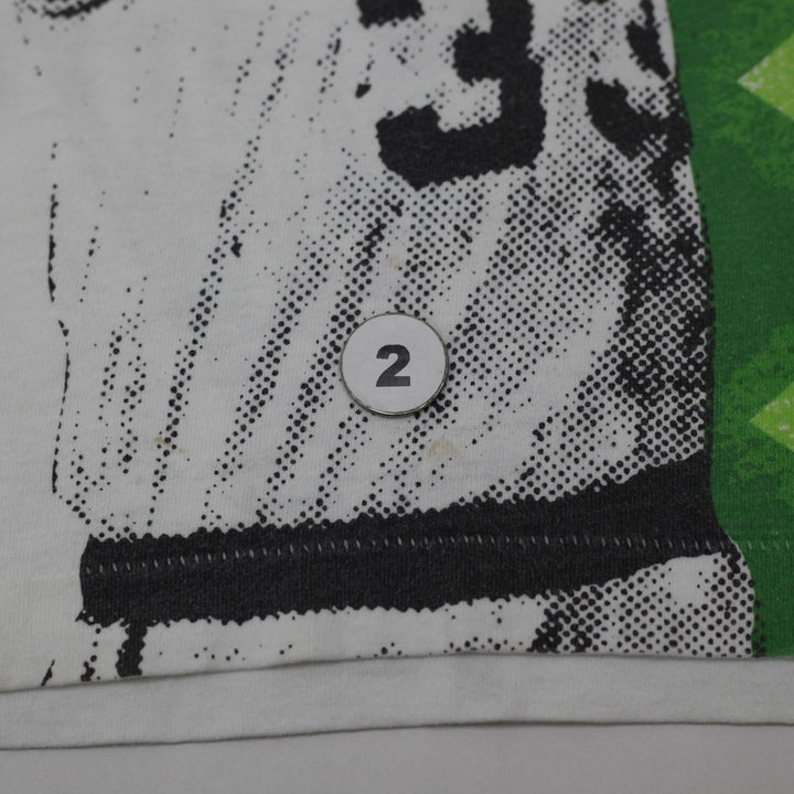 Vintage 1990s Fruit of the Loom Boston Celtics Larry Bird AOP T-Shirt USA Made M