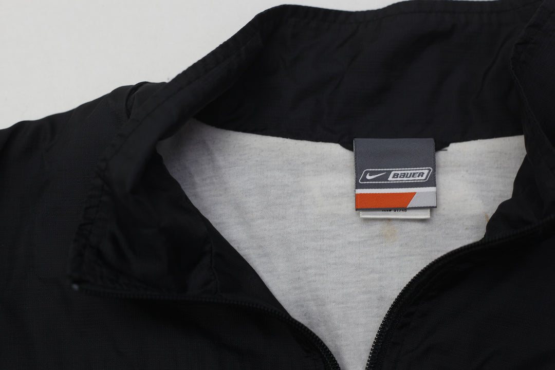 Mens Embroidered Nike Bauer Zip Up Nylon Jacket