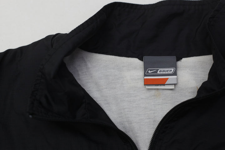 Mens Embroidered Nike Bauer Zip Up Nylon Jacket