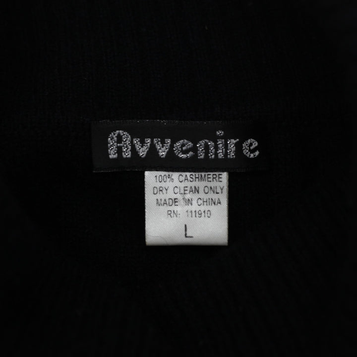 Ladies Avvenire 100% Cashmere Ribbed Turtleneck Sweater Size L