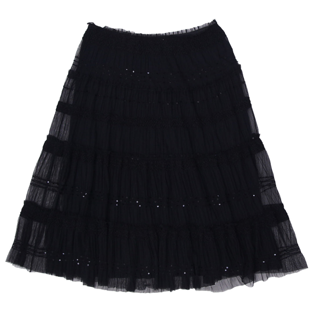 Y2K Ladies Studio Sequin Black Skirt