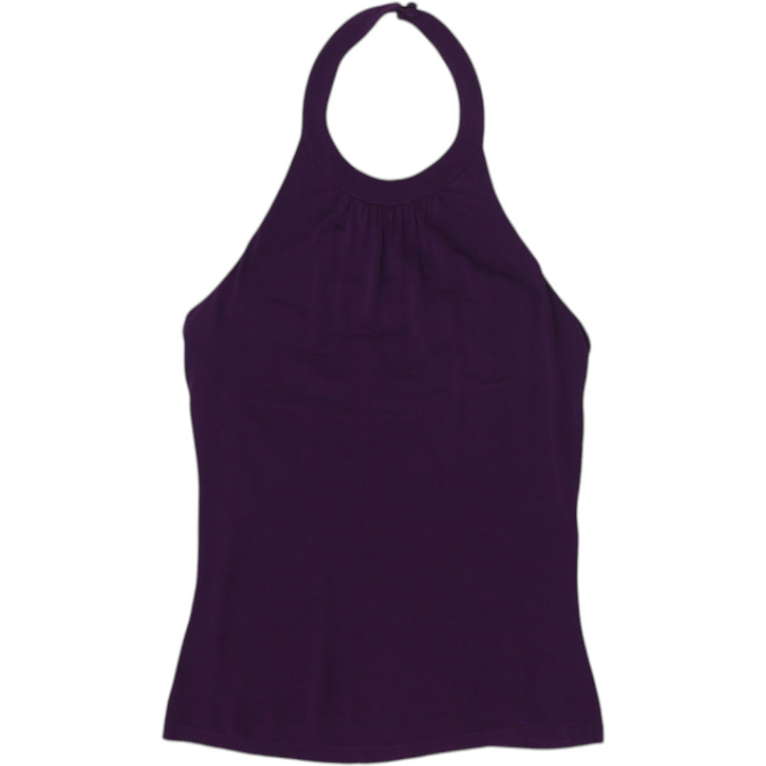 Y2K Ladies Ann Taylor Stretchable Casual Halter Neck Top Size XS