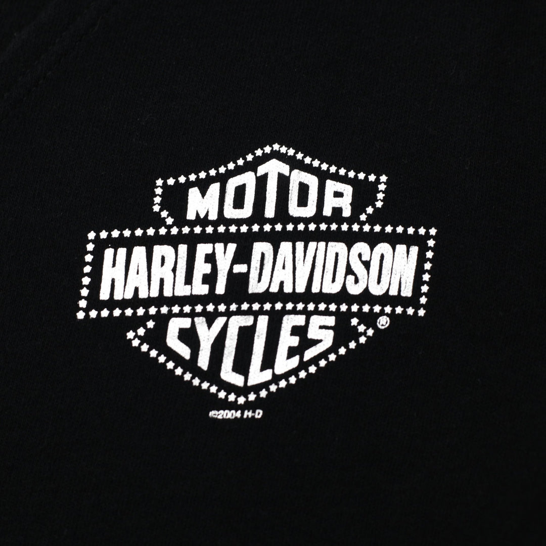 Y2K Ladies Harley Davidson Keyhole Longhorn Grand Prairie Texas Top Size S