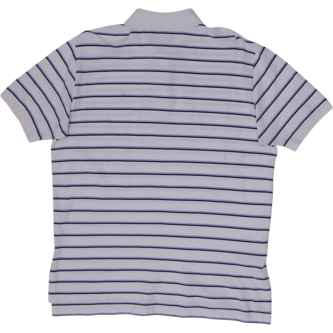 Mens Polo Ralph Lauren Striped Polo White Navy Classic Fit XL