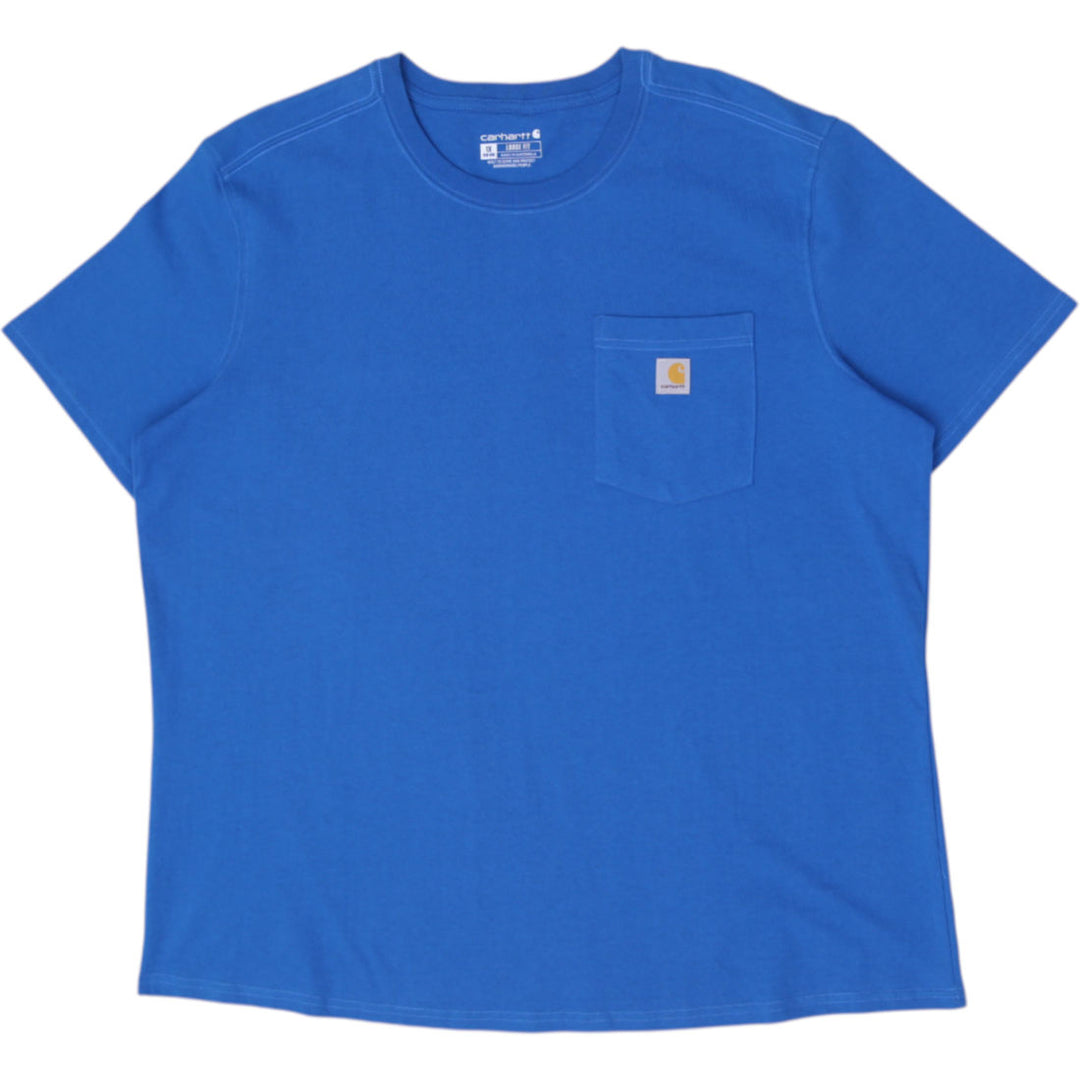 Ladies Carhartt K87-W Loose Fit Cotton Pocket Royal Blue T-Shirt Size 1X