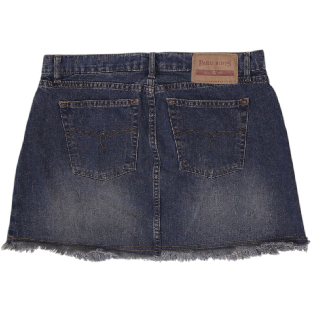 Y2K Ladies Paris Blues Denim Mini Skirt Size 11