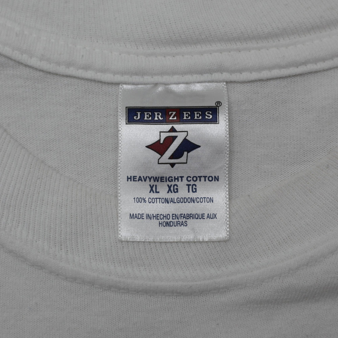 Vintage Jerzees Mopar Nationals 25th Anniversary White T-Shirt XL | Migration_T-Shirts - Back View | Fashion Rerun
