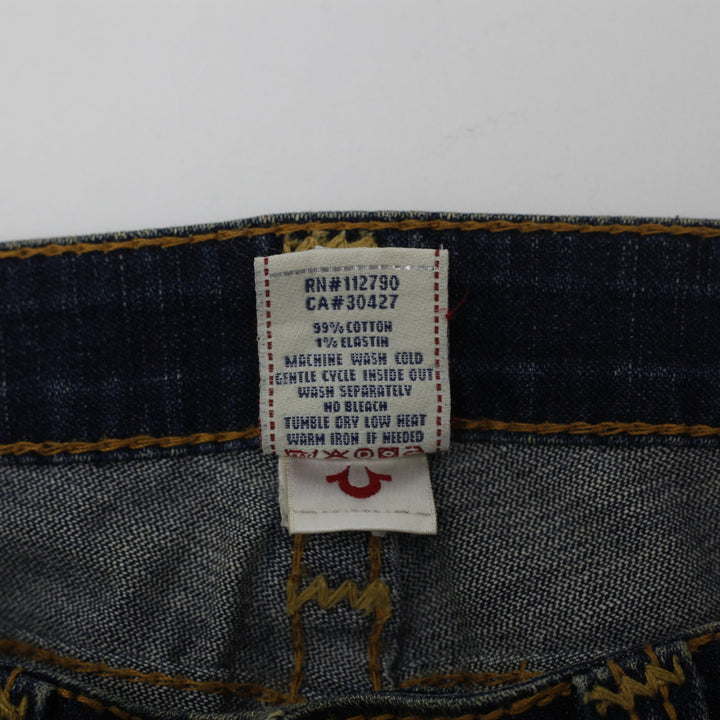 Mens True Religion Joey Big Distressed Stitching Denim Jeans Size 30