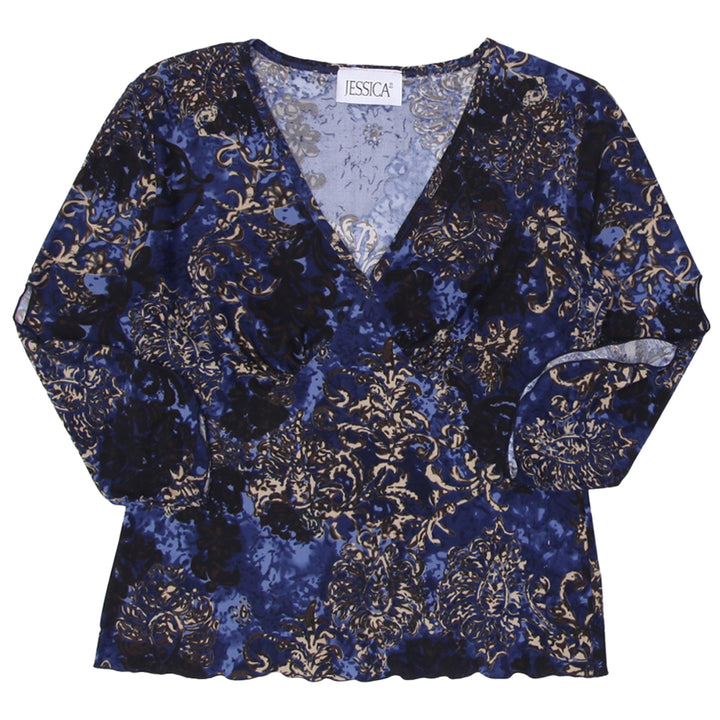 Y2K Ladies Jessica V-Neck Long Sleeve Top