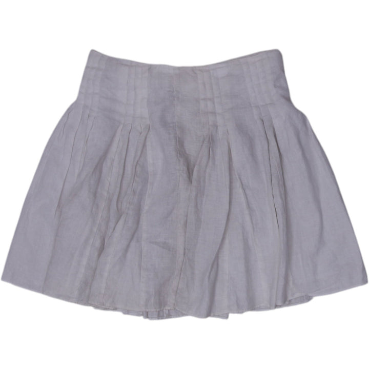 Y2K Ladies White Pleated Lightweight Mini Skirt Size 6/P | Migration_Skirts | Fashion Rerun