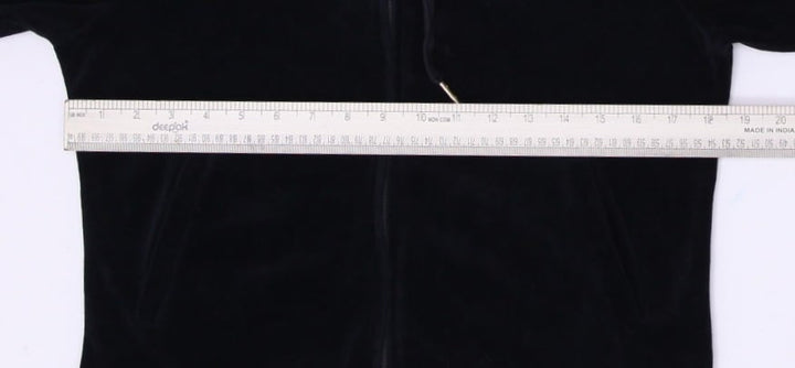 Y2K Ladies Juicy Couture Black Label Velour Full Zip Hoodie